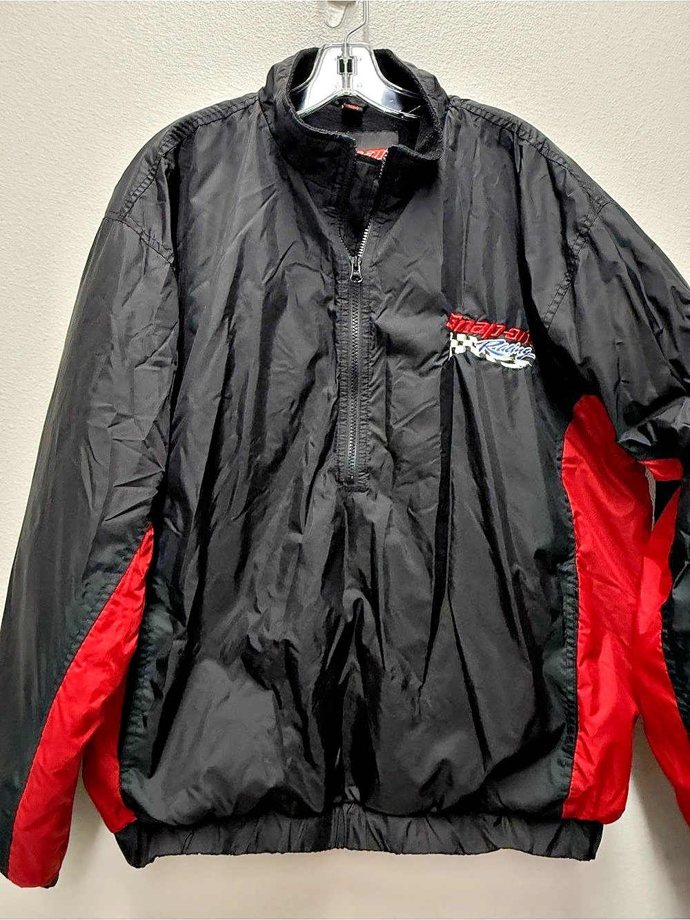 Vintage Snap-on Racing Pullover Jacket in Black & Red Like New Large